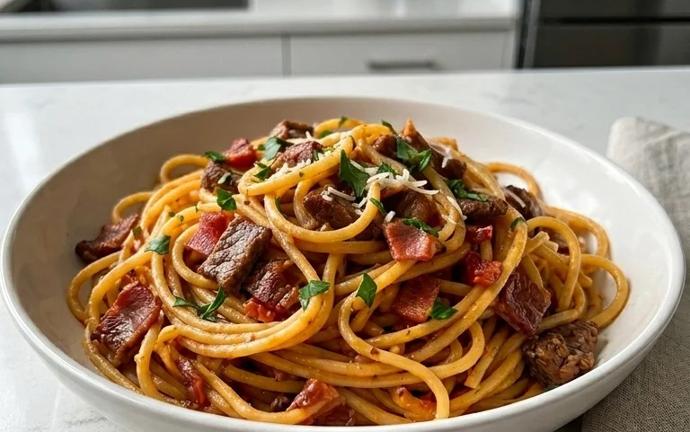 Beef Bacon Pasta