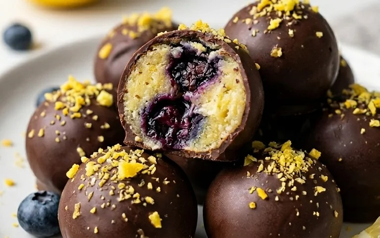 LEMON BLUEBERRY TRUFFLES