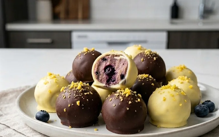 LEMON BLUEBERRY TRUFFLES