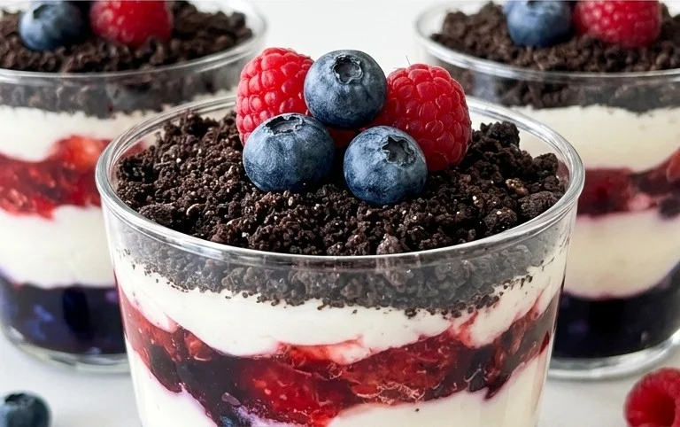 Red, White and Blue Dirt Cups