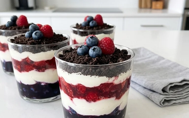 Red, White and Blue Dirt Cups