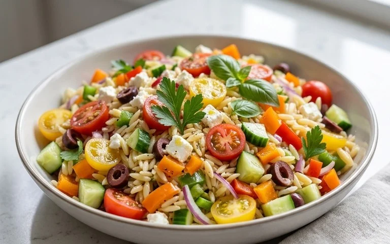 Rainbow Orzo Salad