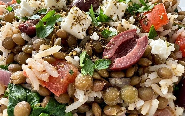 Easy Mediterranean Lentils and Rice