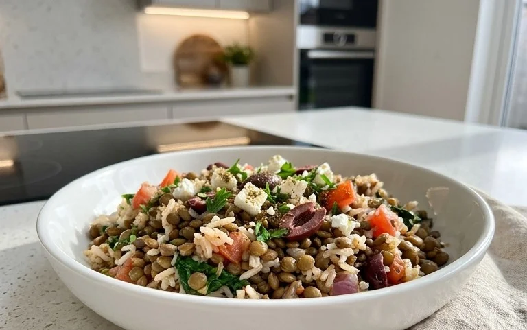 Easy Mediterranean Lentils and Rice