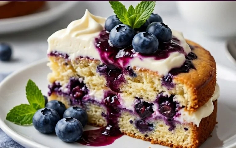 Nova Scotia Blueberry Cream Cake