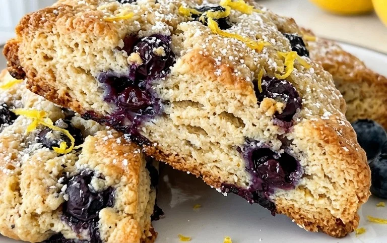 Almond Flour Lemon Blueberry Scones