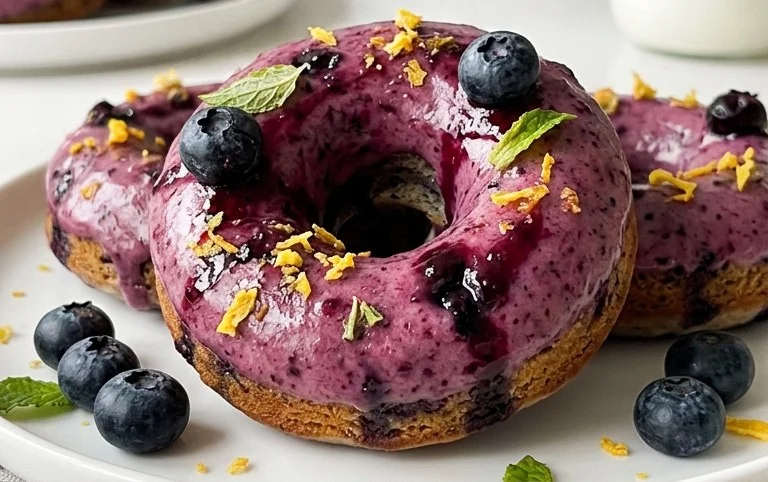Wild Blueberry Cake Donuts