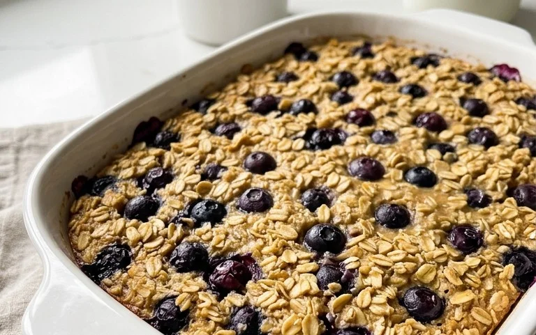 Lemon Blueberry Baked Oats