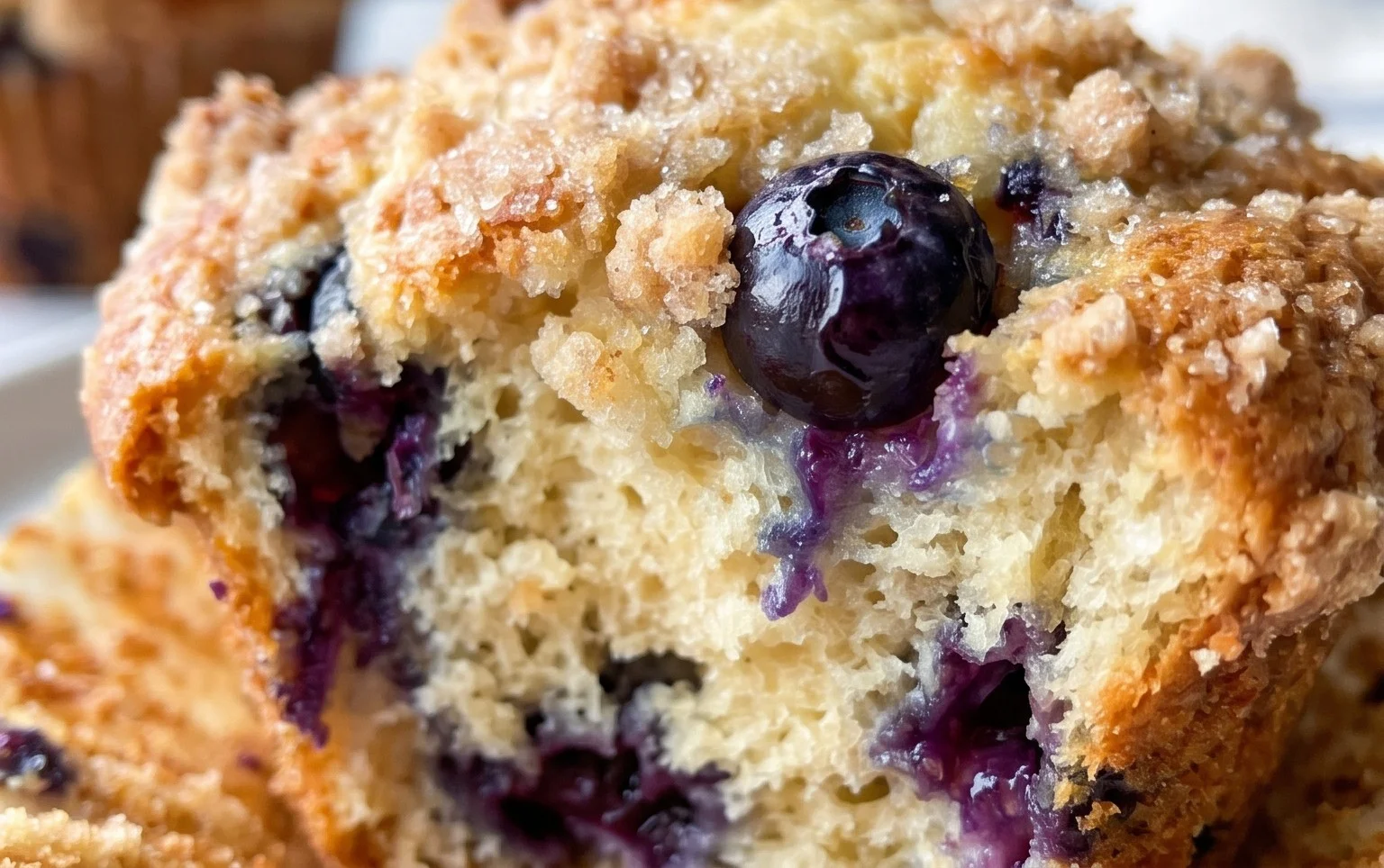 Sour Cream Blueberry Muffins