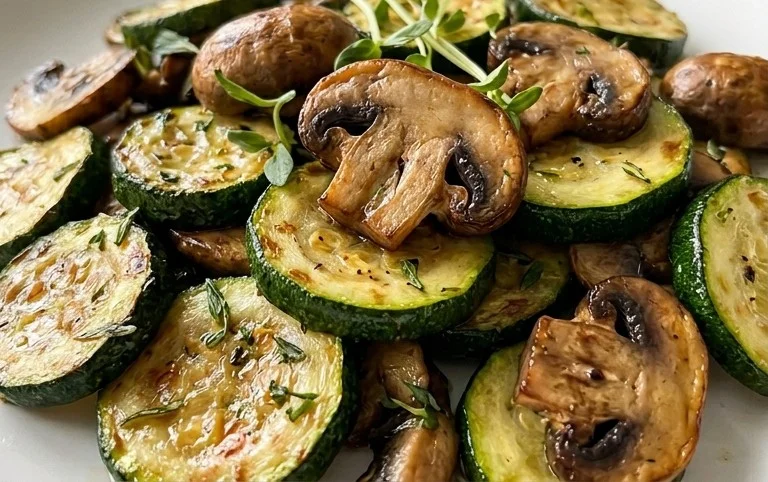 Skillet Zucchini and Mushrooms