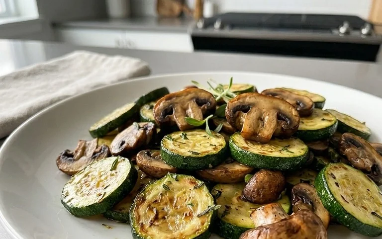 Skillet Zucchini and Mushrooms