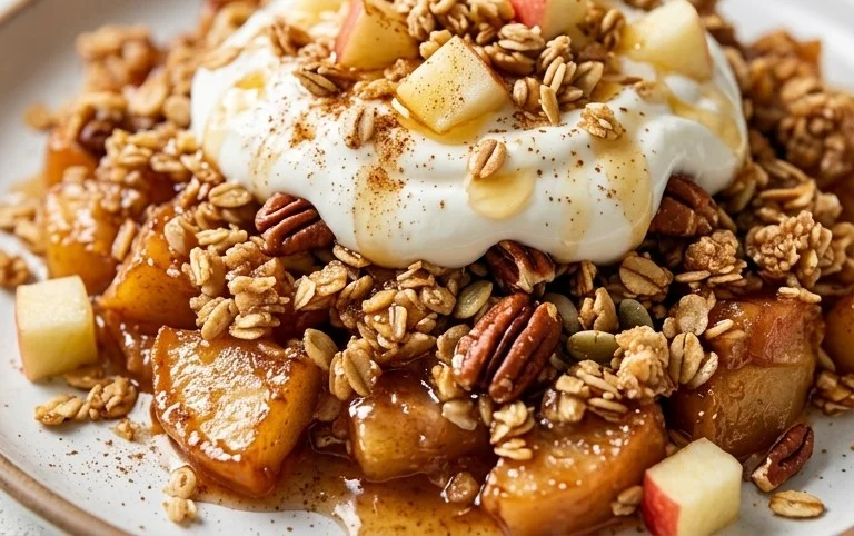 Healthy Breakfast Apple Crum extractble