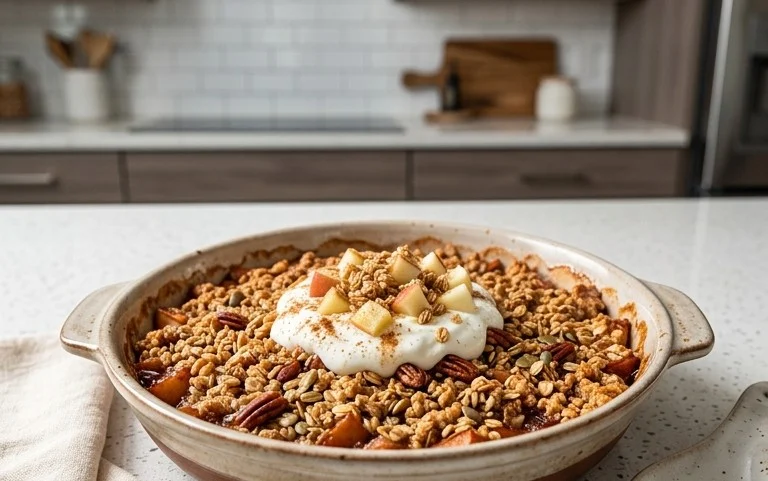Healthy Breakfast Apple Crum extractble