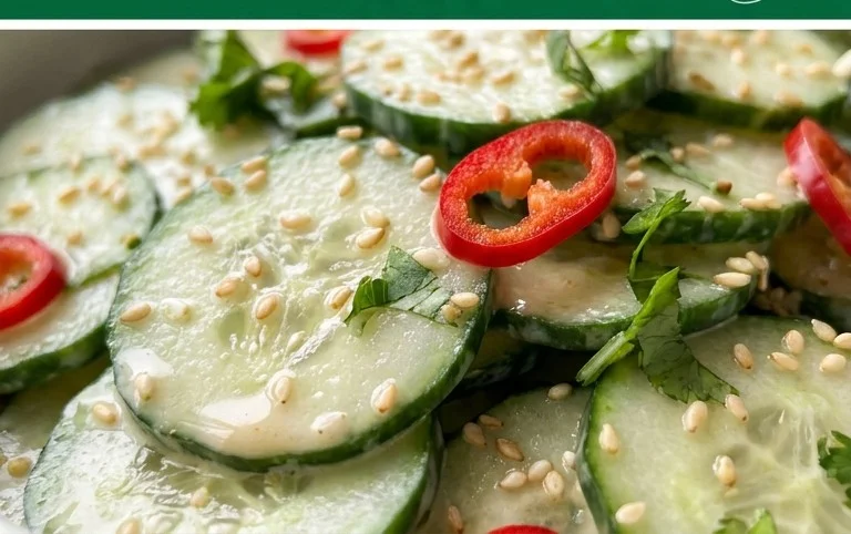 Creamy Asian Cucumber Salad Bowl