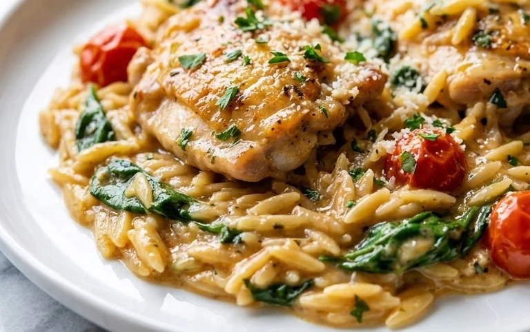 Chicken Orzo (30-Minutes, One-Pan)