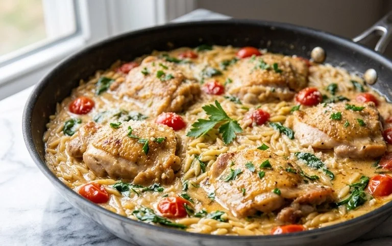 Chicken Orzo (30-Minutes, One-Pan)