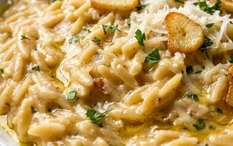 Creamy Garlic Parmesan Orzo