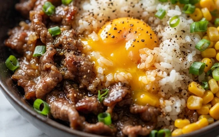 Beef Pepper Rice Bowl is a delicious meal option.