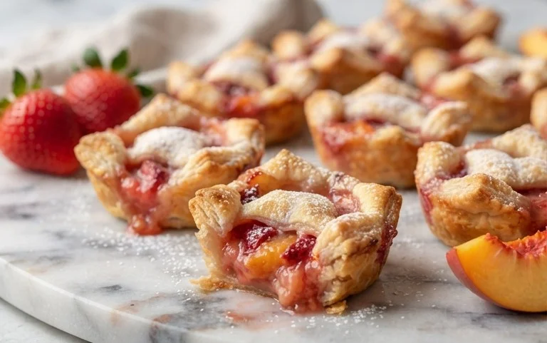 Strawberry Peach Pie Bites