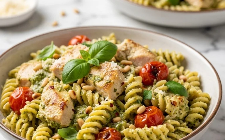 Creamy Chicken Pesto Pasta