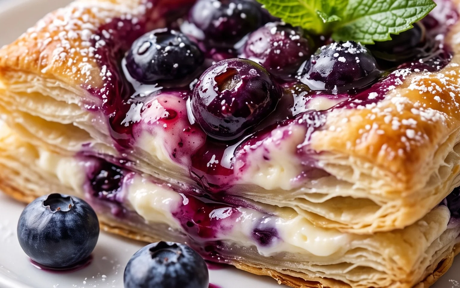 Blueberry Cream Cheese Puff Pastry