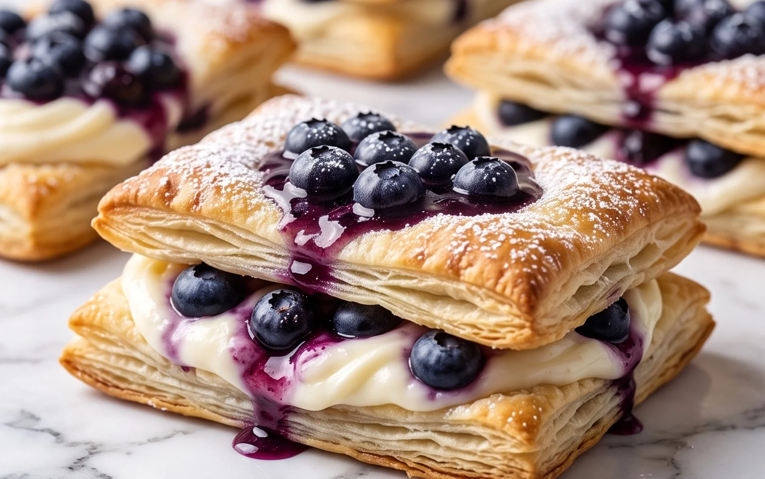 Blueberry Cream Cheese Puff Pastry