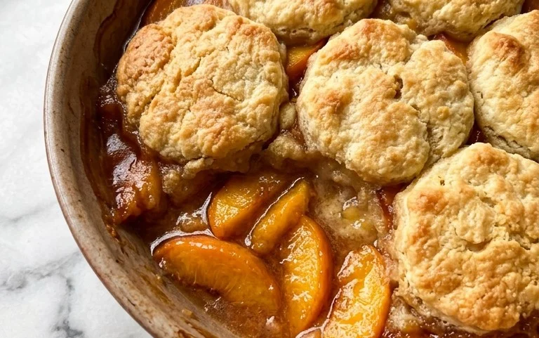 The Easiest Southern Peach Cobbler