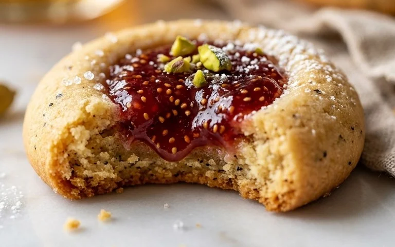 Cardamom Fig Thumbprint Cookies