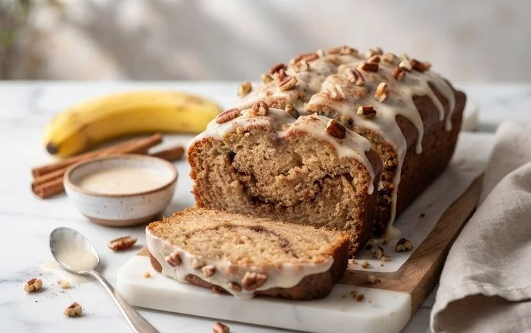 Cinnamon Roll Banana Bread