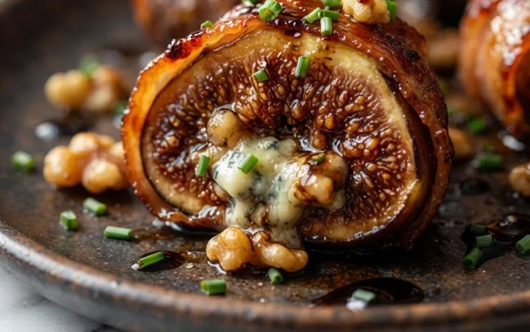 Beef Bacon Wrapped Stuffed Figs