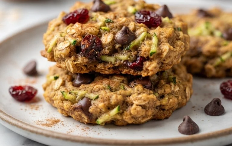 Healthy Zucchini Oatmeal Cookies