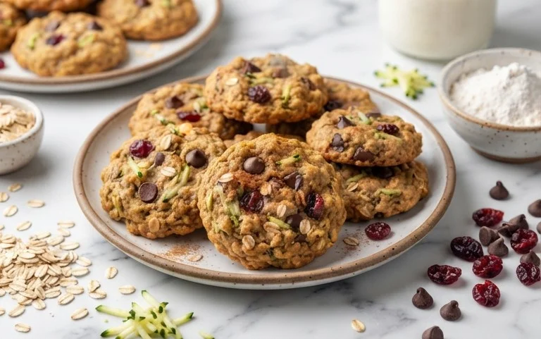 Healthy Zucchini Oatmeal Cookies