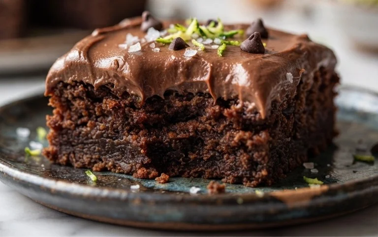 Zucchini Brownies with 1 minute Frosting!