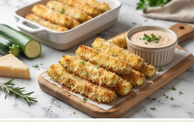 Parmesan Crusted Zucchini Sticks