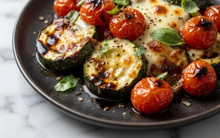 Balsamic Zucchini Tomato Bake