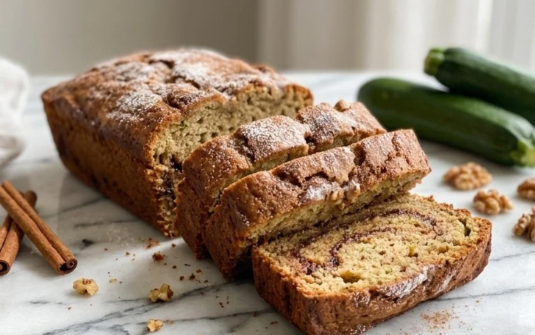 Moist and Delicious Cinnamon Swirl Zucchini Bread
