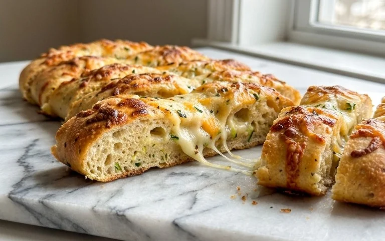Cheesy Zucchini Breadsticks